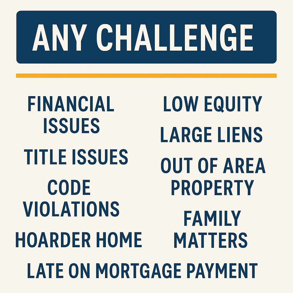 Common challenges Michigan homeowners face when selling a house — including title issues, code violations, hoarder homes, and financial distress