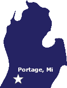 Map of Michigan highlighting the location of Portage – Sell My House Fast in Portage, MI